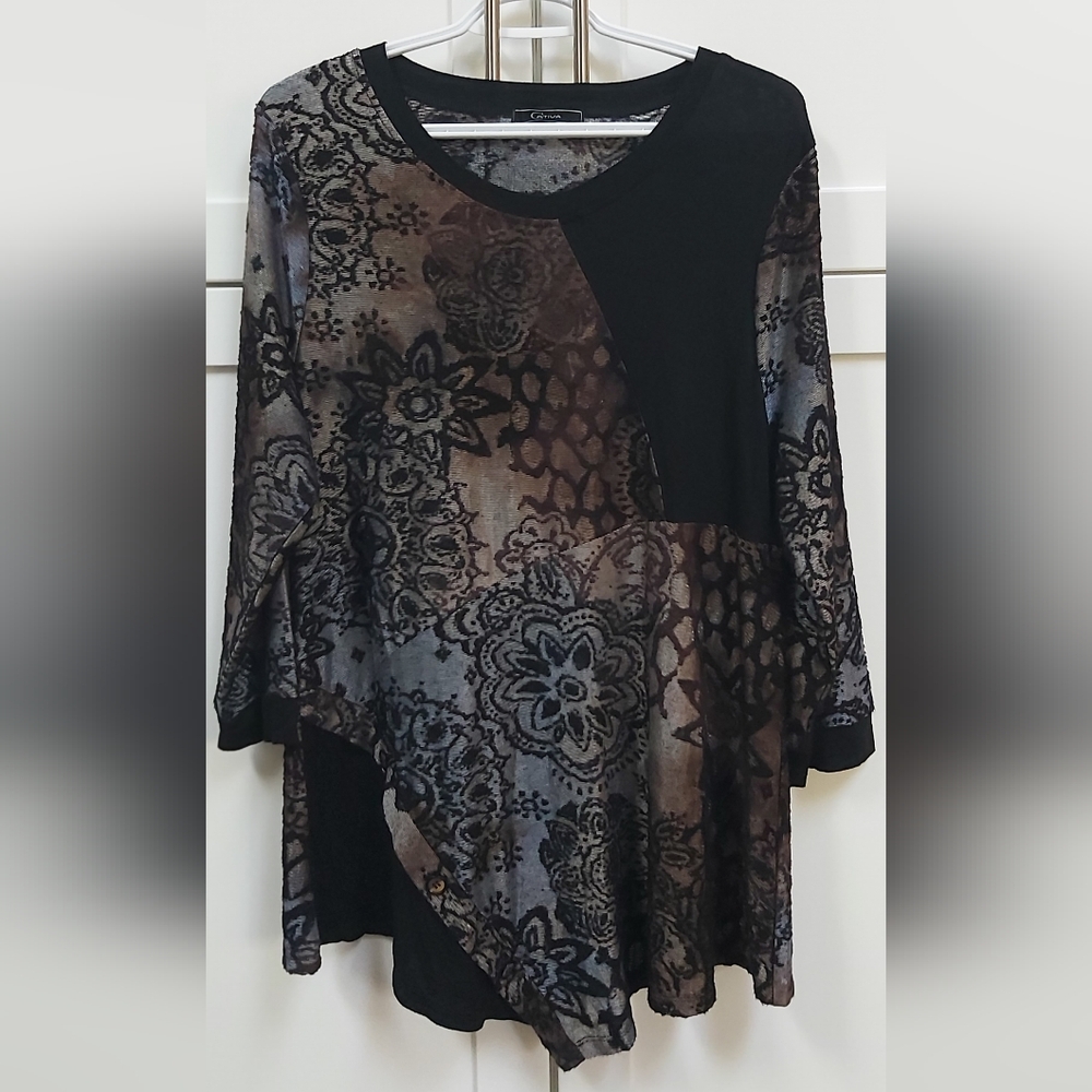 Cativa Patterned Tunic Top
